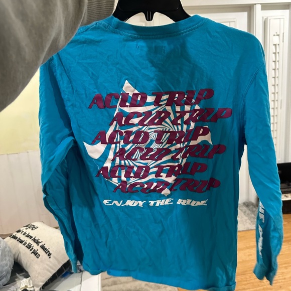 Pacsun Unisex Long Sleeve Blue Small EUC - Picture 2 of 4